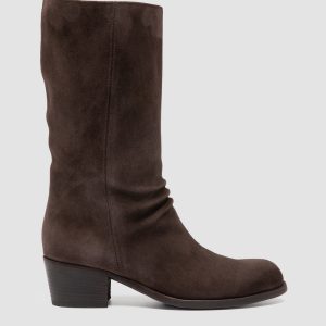 WADE 014 - Brown Suede Zip Boots