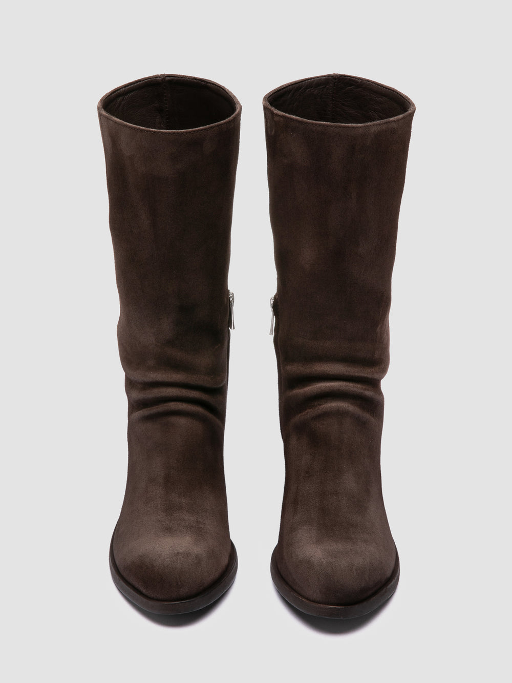 WADE 014 - Brown Suede Zip Boots - Image 2