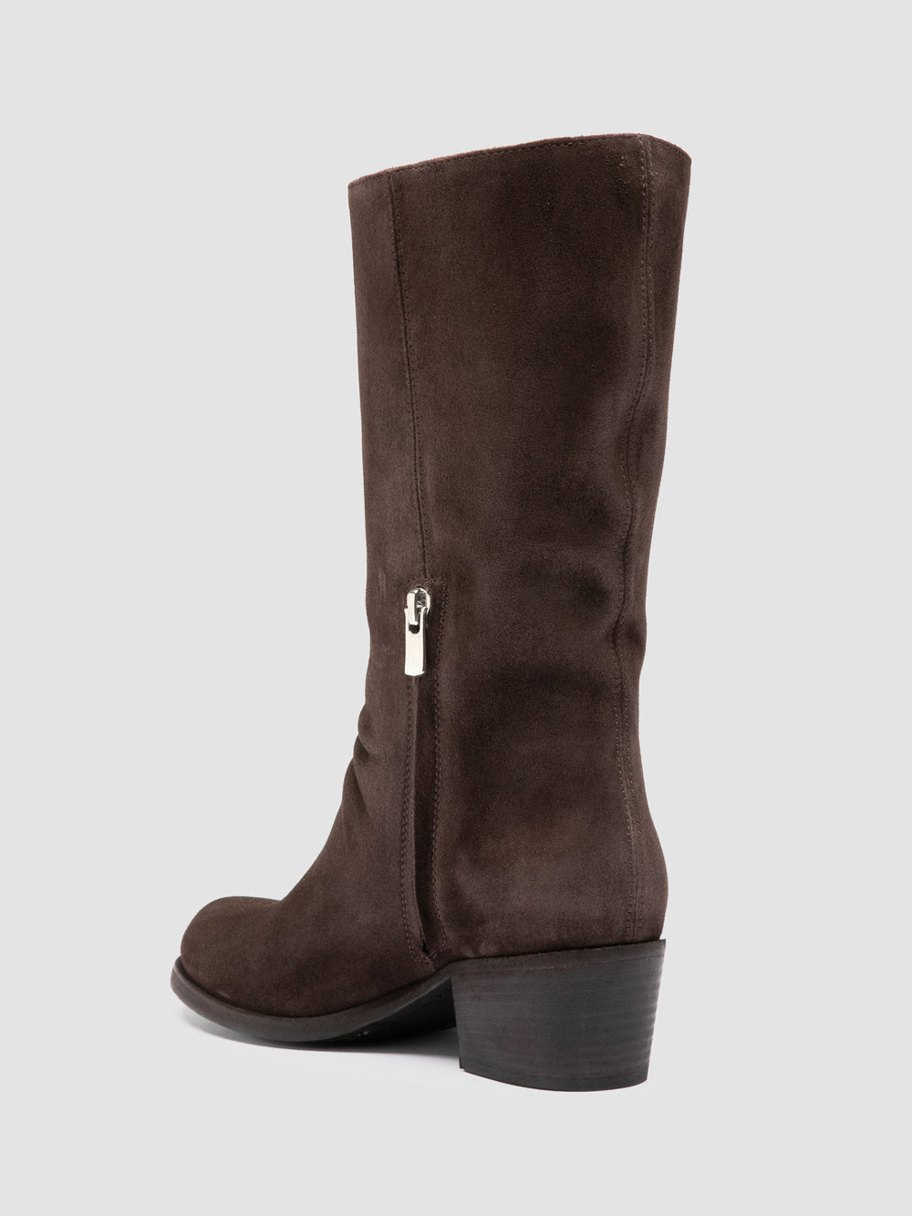 WADE 014 - Brown Suede Zip Boots - Image 4