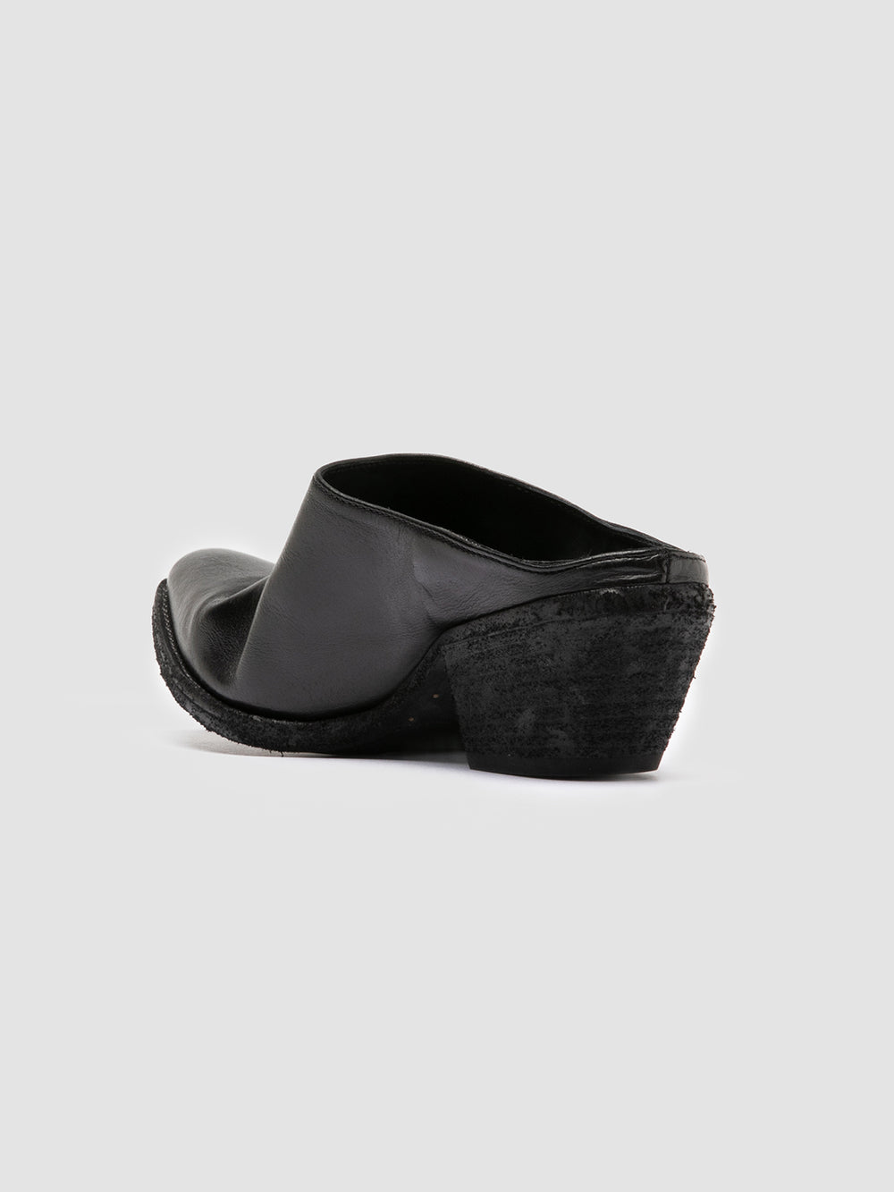 WANDA DD 101 - Black Leather Mule Sandals - Image 4