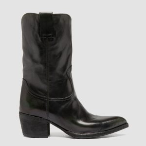 WANDAL DD/104 - Black Leather Zip Boots