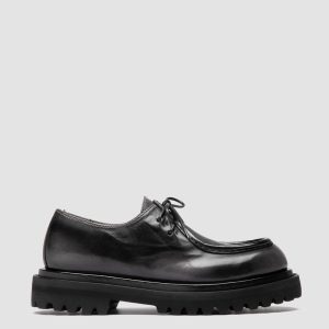 WISAL DD 125 - Black Leather Derby Shoes