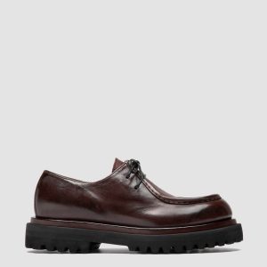 WISAL DD 125 - Burgundy Leather Derby Shoes