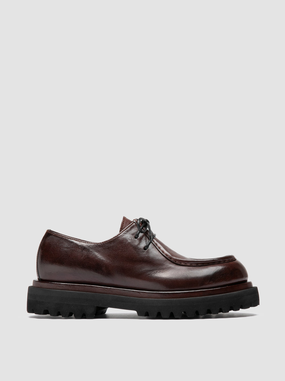 WISAL DD 125 - Burgundy Leather Derby Shoes