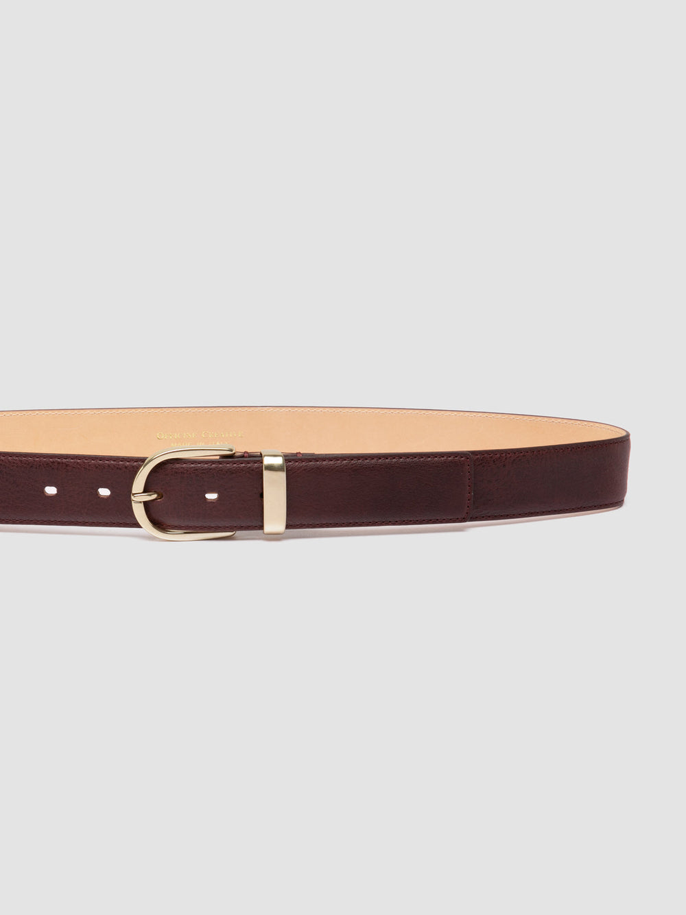 OC STRIP 100 - Burgundy Leather Belt - Image 4