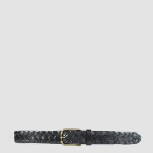 OC STRIP 21 - Black Woven Leather Belt