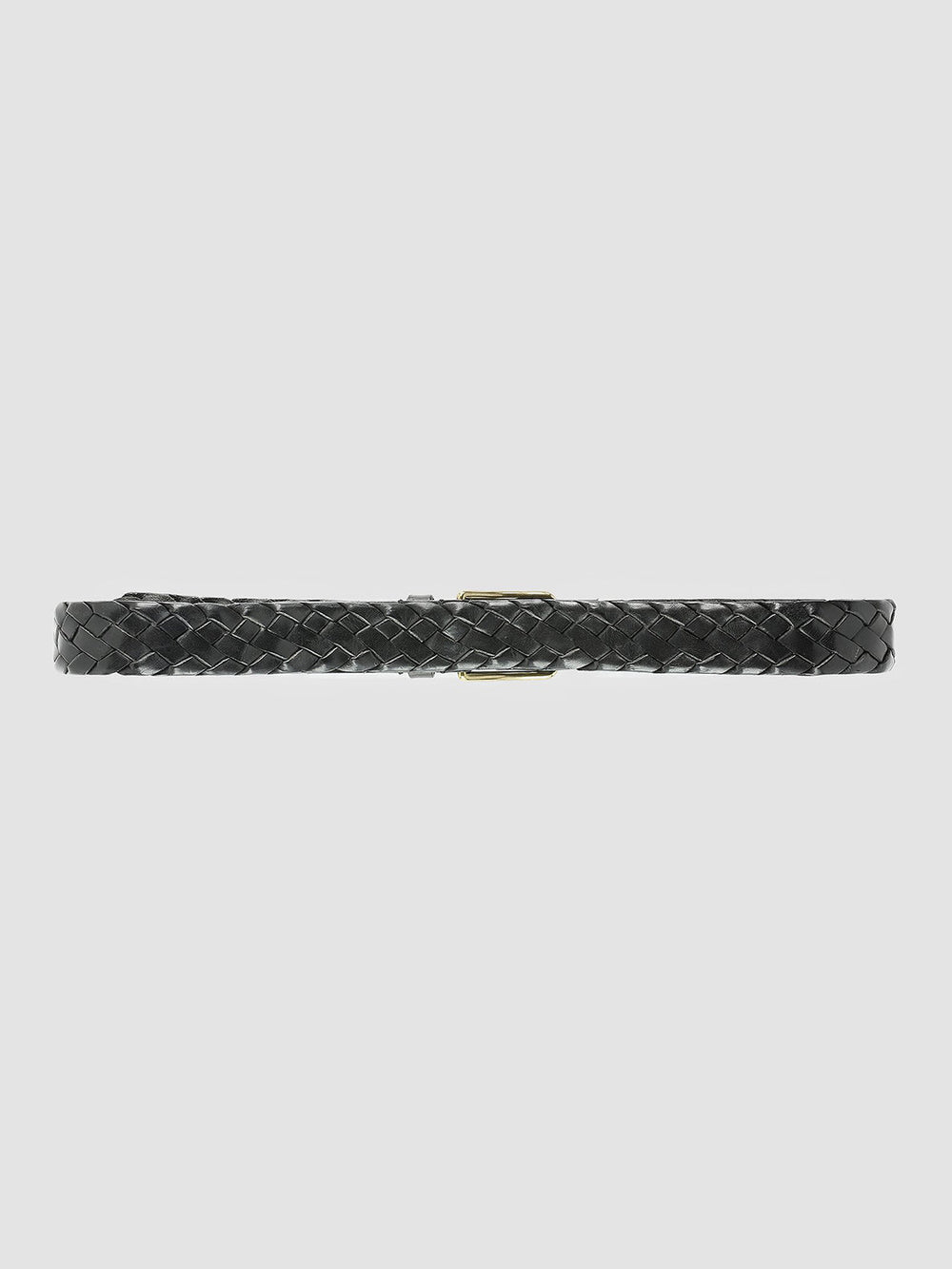 OC STRIP 21 - Black Woven Leather Belt - Image 3