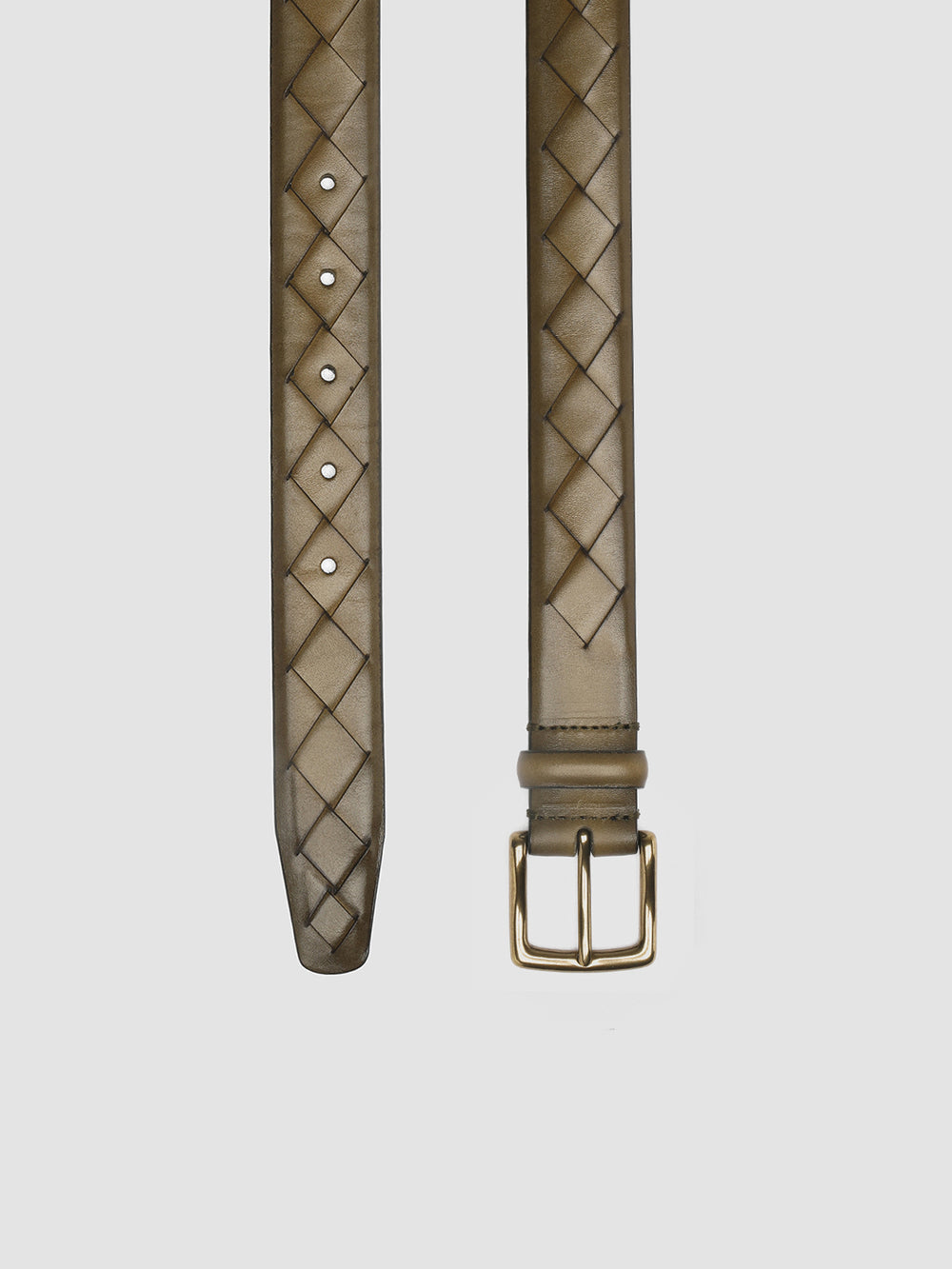 OC STRIP 29 - Green Woven Leather Belt - Image 2