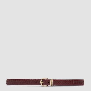 OC STRIP 46 - Burgundy Leather Belt