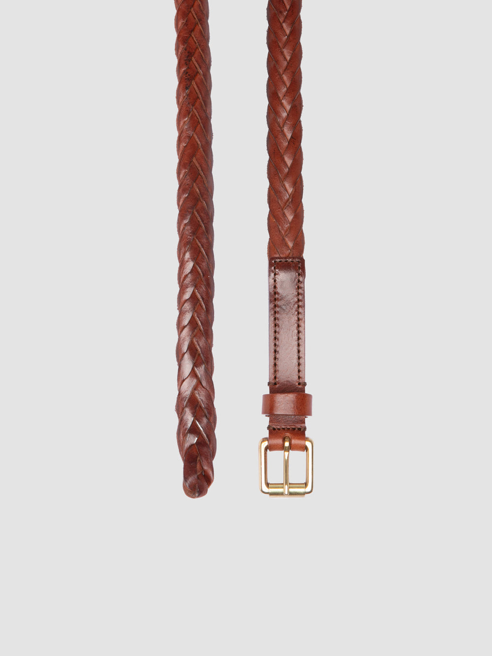 OC STRIP 064 - Brown Woven Leather Belt - Image 2