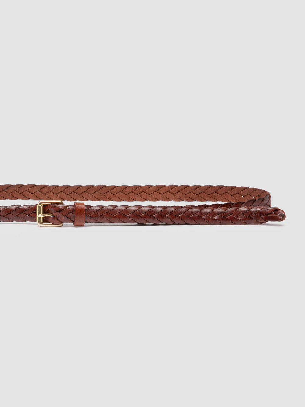 OC STRIP 064 - Brown Woven Leather Belt - Image 4