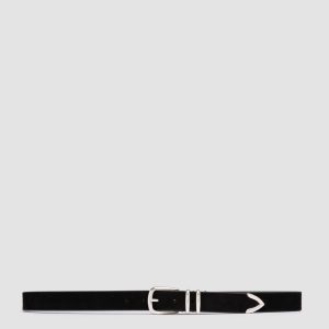 OC STRIP 074 - Black Suede Belt