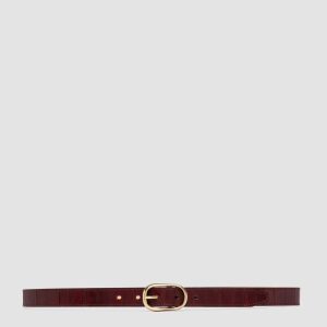 OC STRIP 099 - Burgundy Leather Belt