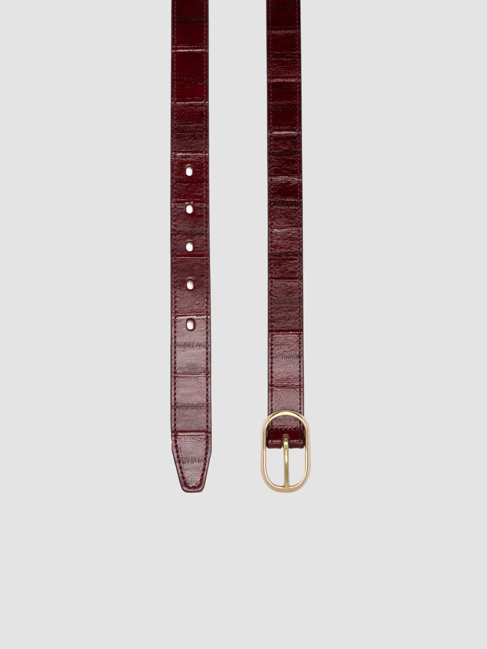 OC STRIP 099 - Burgundy Leather Belt - Image 2