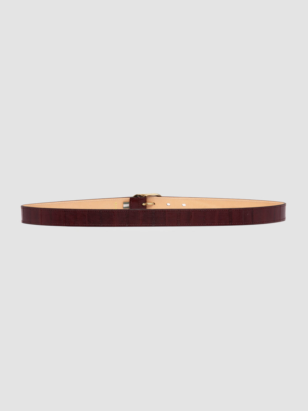 OC STRIP 099 - Burgundy Leather Belt - Image 3