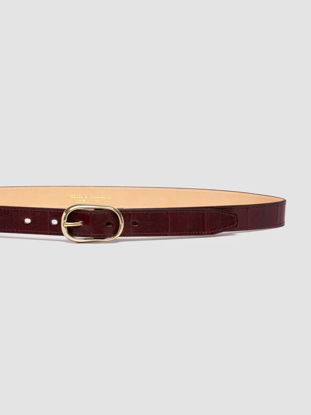 OC STRIP 099 - Burgundy Leather Belt - Image 4