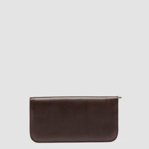 BERGE’ 01 - Dark Brown Zip Around Leather Wallet