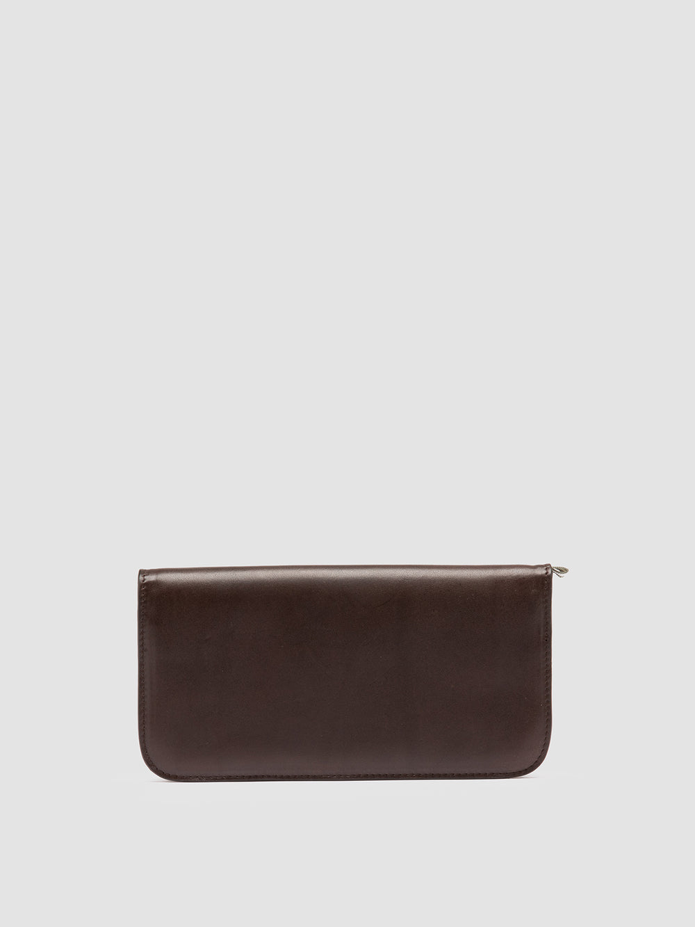 BERGE’ 01 - Dark Brown Zip Around Leather Wallet