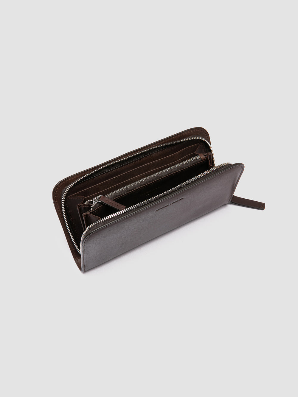 BERGE’ 01 - Dark Brown Zip Around Leather Wallet - Image 4