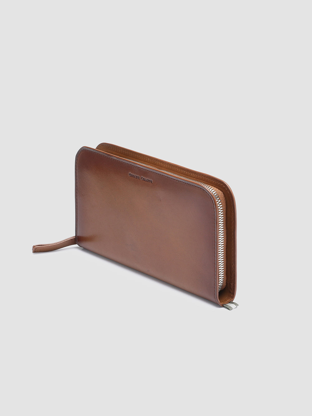 BERGE’ 01 - Brown Zip Around Leather Wallet - Image 3