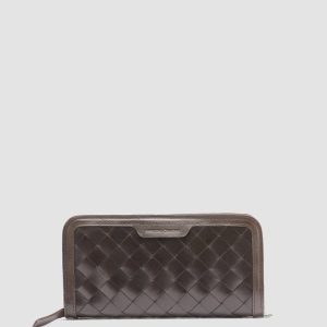 BERGE’ 101 - Brown Woven Leather wallet