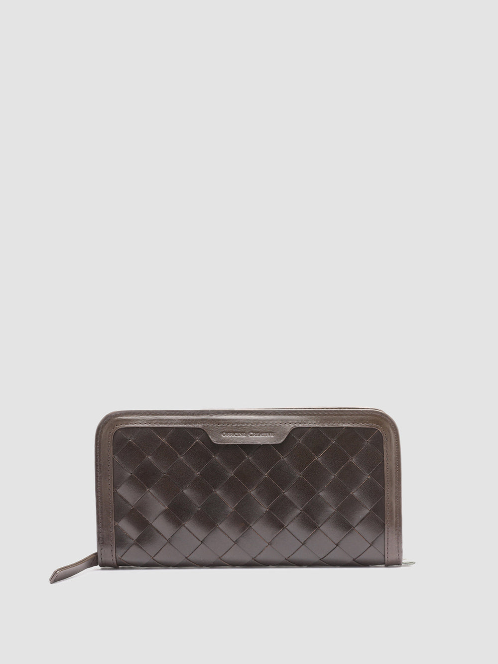 BERGE’ 101 - Brown Woven Leather wallet