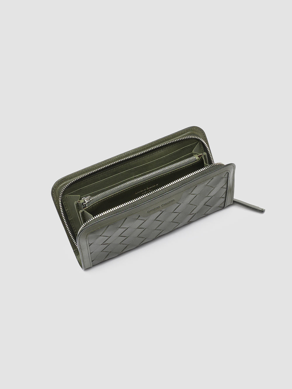 BERGE’ 101 - Green Woven Leather Wallet - Image 6