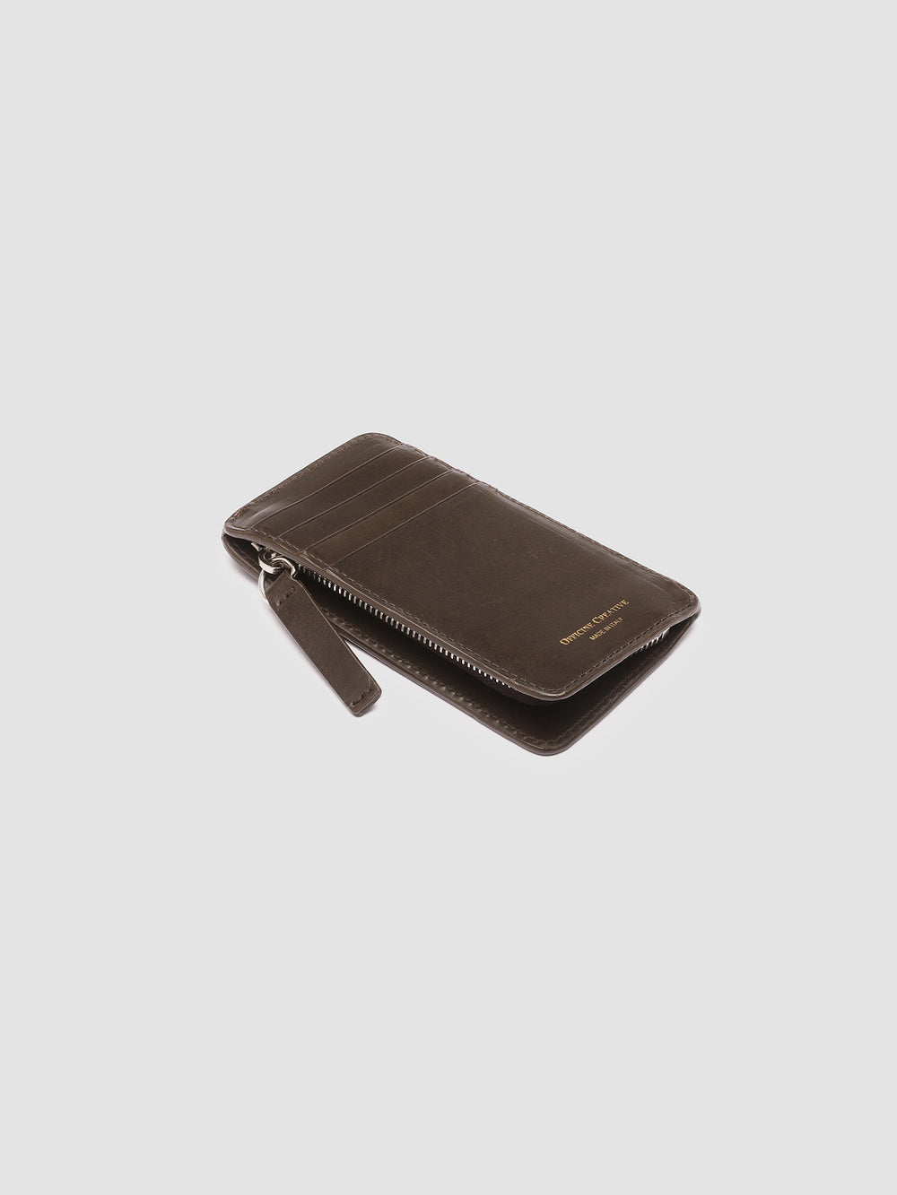 BERGE’ 103 - Brown Woven Leather Card Holder - Image 4