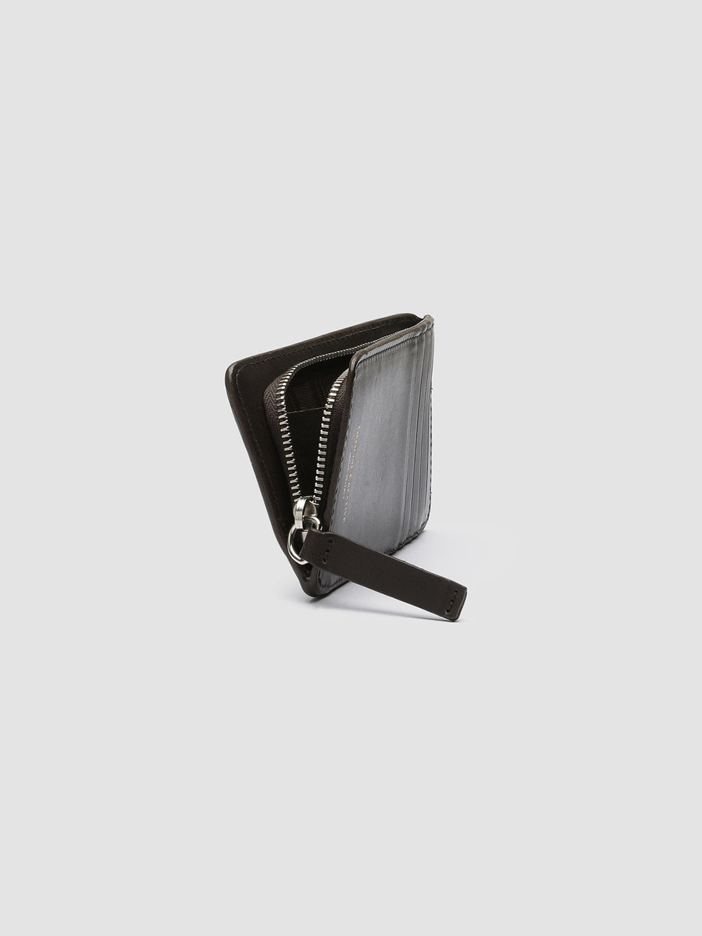 BERGE’ 103 - Brown Woven Leather Card Holder - Image 5