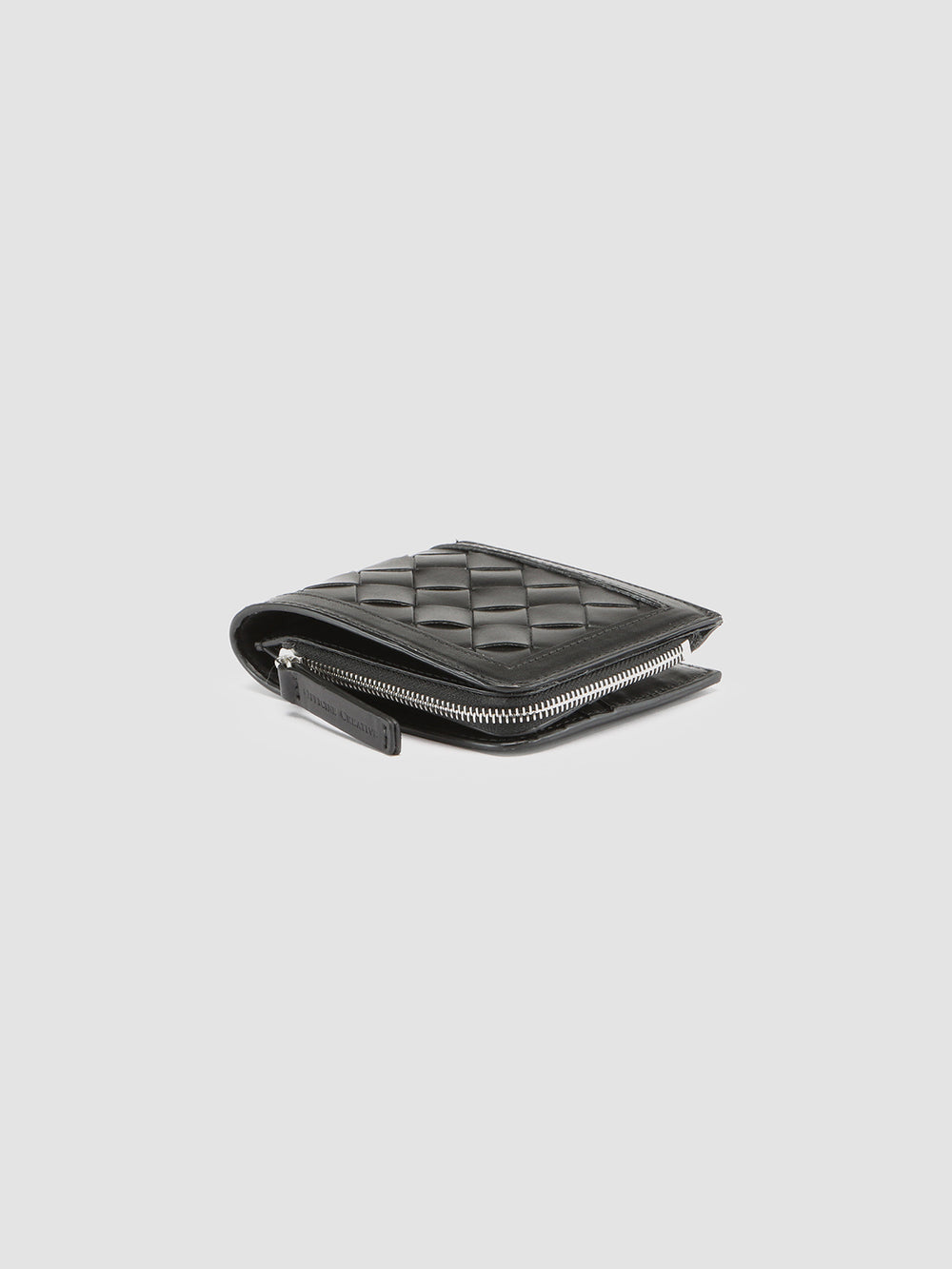 BERGE’ 104 - Black Woven Leather Bifold Wallet - Image 2