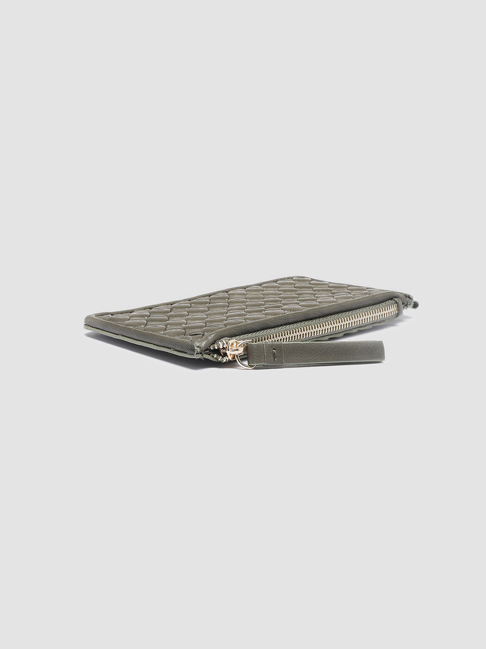 JULIET 103 - Green Woven Leather card holder - Image 3