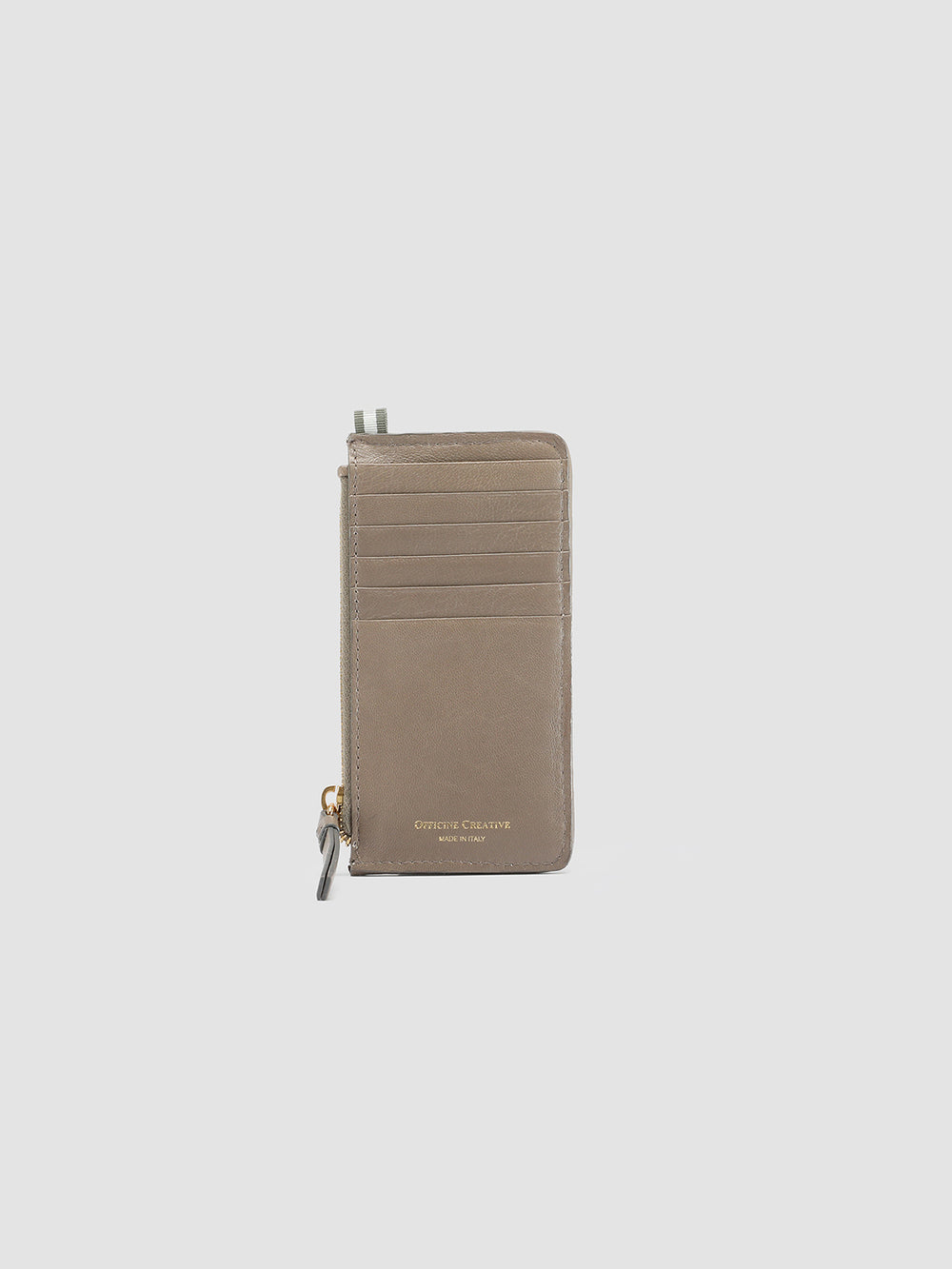 JULIET 103 - Taupe Woven Leather card holder - Image 2