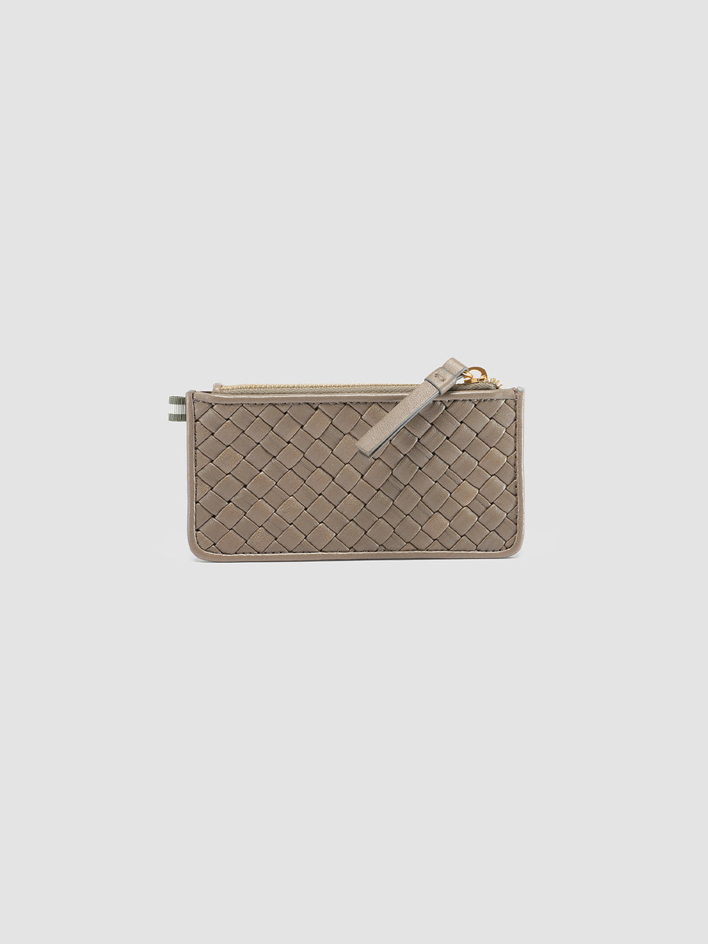 JULIET 103 - Taupe Woven Leather card holder - Image 4