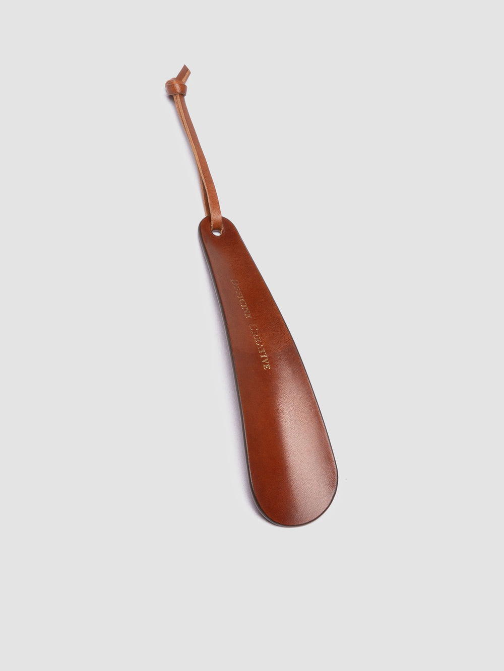 SMALL SHOEHORN - Brown Leather Shoe Horn - Image 2