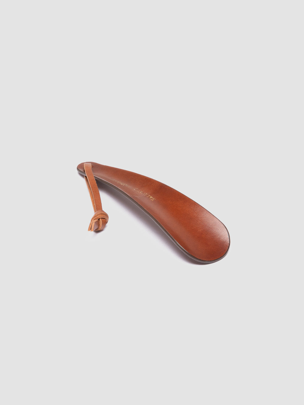 SMALL SHOEHORN - Brown Leather Shoe Horn - Image 3
