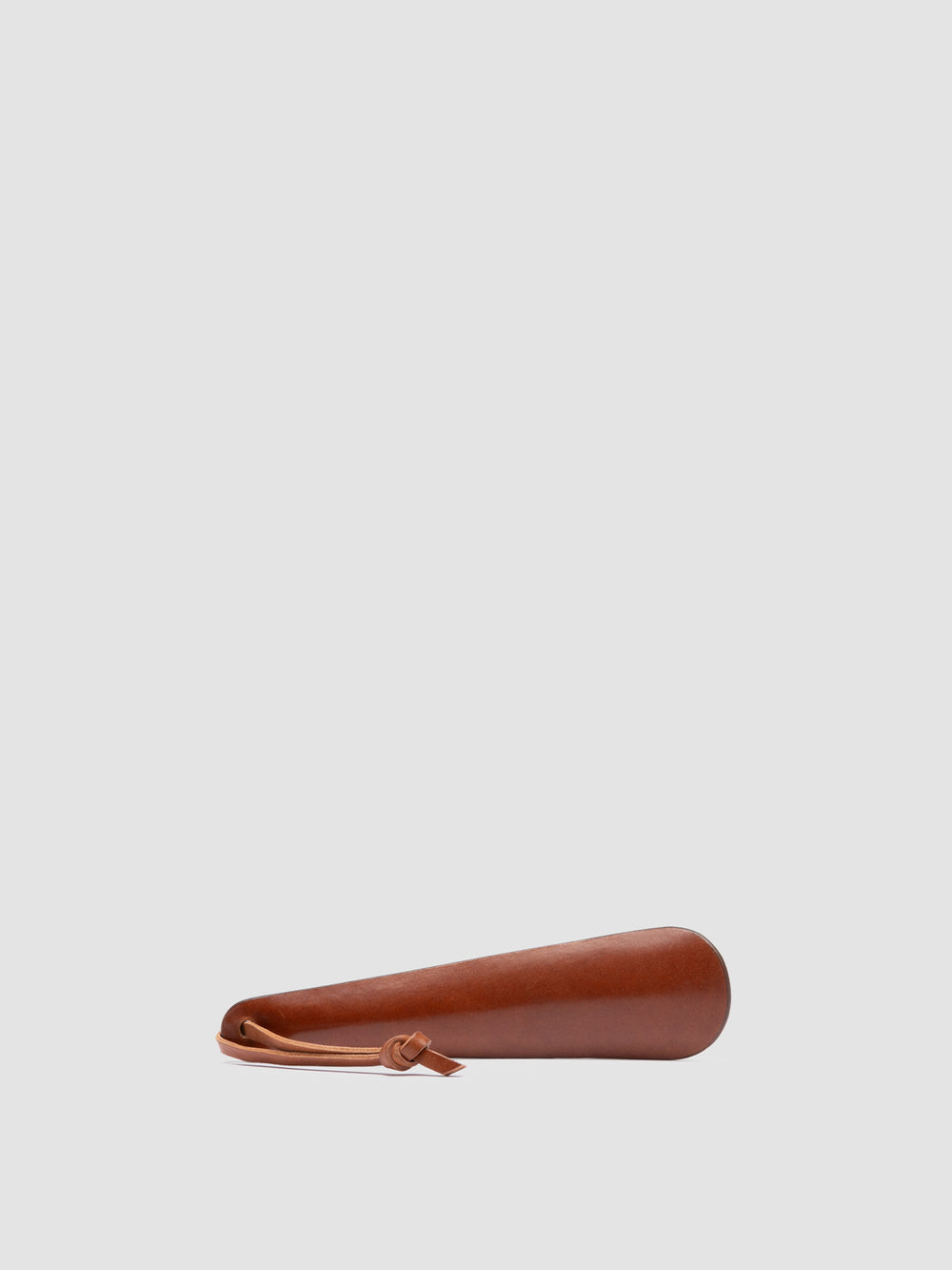 SMALL SHOEHORN - Brown Leather Shoe Horn - Image 4