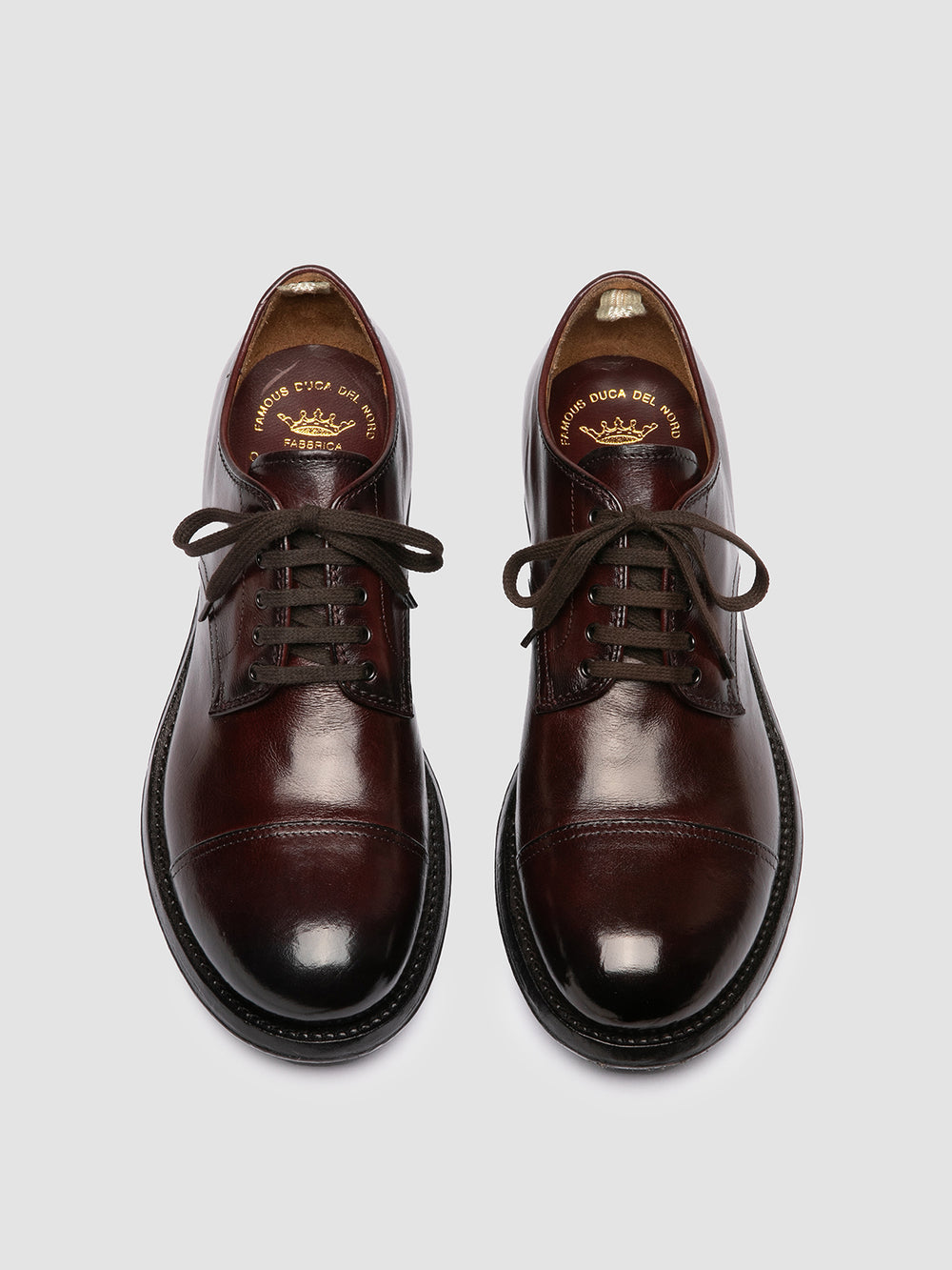 ADMIRAL 008 - Burgundy Leather Derby Shoes - Image 2