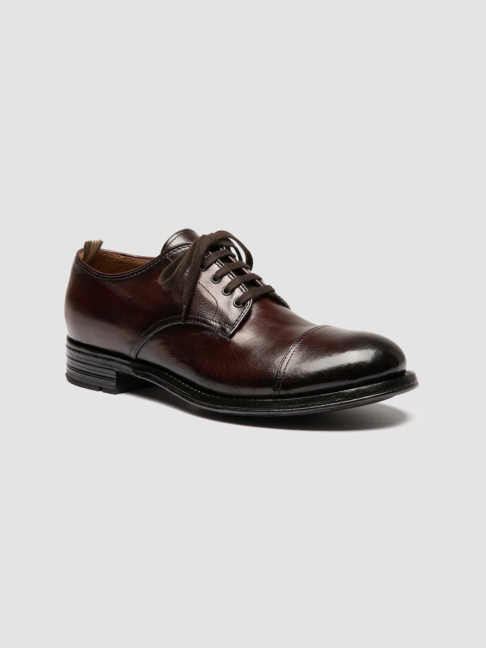 ADMIRAL 008 - Burgundy Leather Derby Shoes - Image 3
