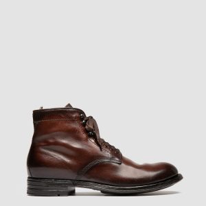 ADMIRAL 009 - Brown Leather Lace-up Boots