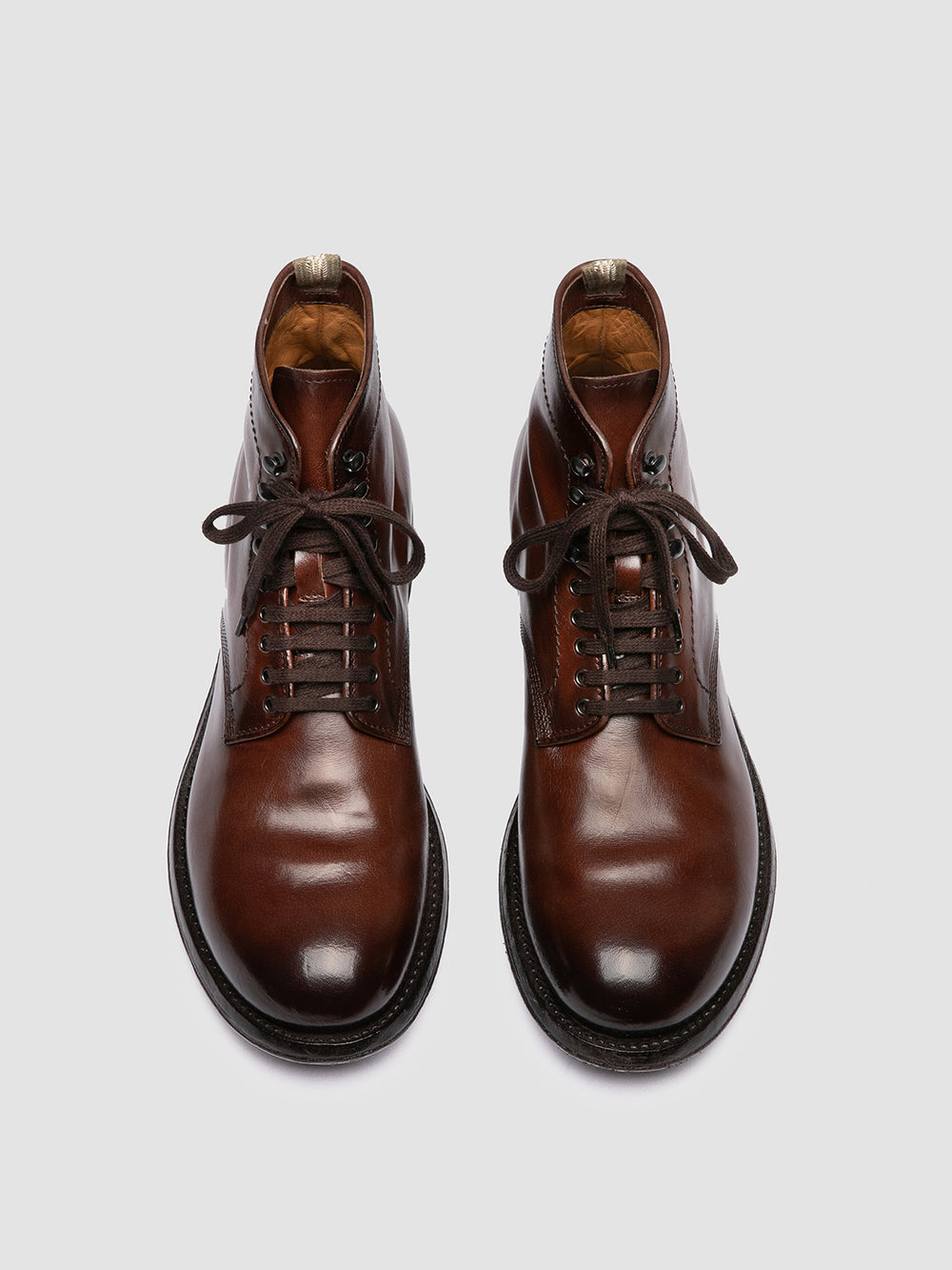 ADMIRAL 009 - Brown Leather Lace-up Boots - Image 2