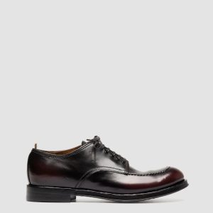 ADMIRAL 013 - Burgundy Leather Derby Shoes