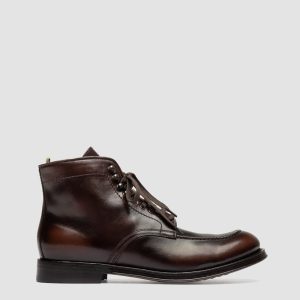 ADMIRAL 014 - Brown Leather Lace Up Boots