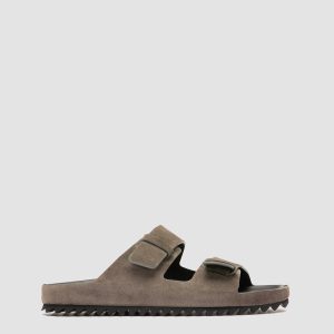 AGORÀ 010 - Green Suede Slide Sandals