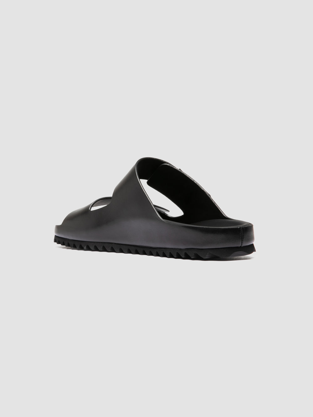 AGORÀ 010 - Black Leather Slide Sandals - Image 4