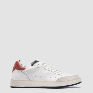 THE ANSWER 001 - White Leather and Suede Sneakers