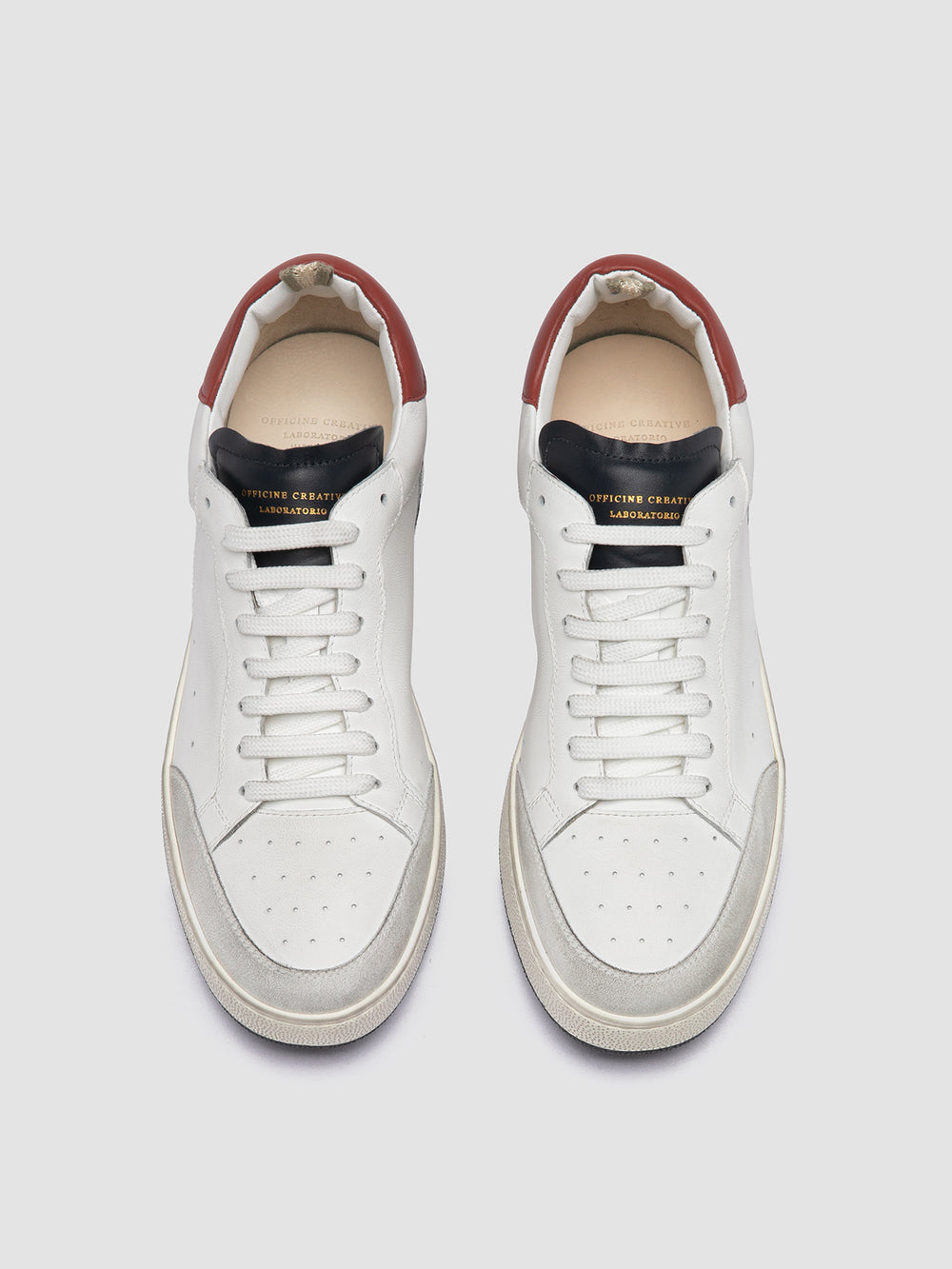 THE ANSWER 001 - White Leather and Suede Sneakers - Image 2