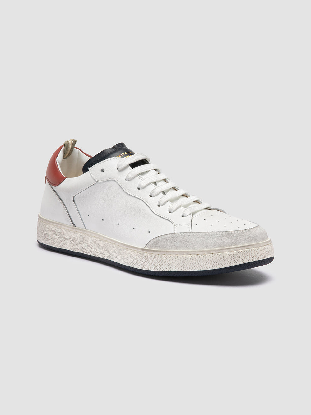 THE ANSWER 001 - White Leather and Suede Sneakers - Image 3