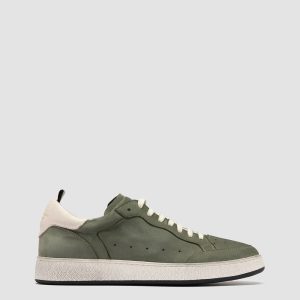 THE ANSWER 002 - Green Leather and Suede Sneakers