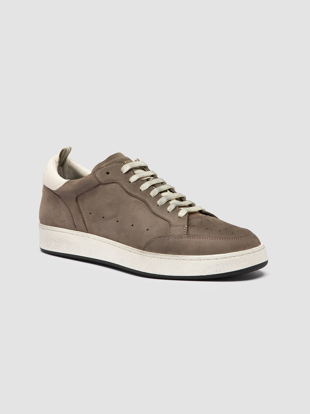 THE ANSWER 002 - Taupe Leather and Suede Sneakers - Image 3