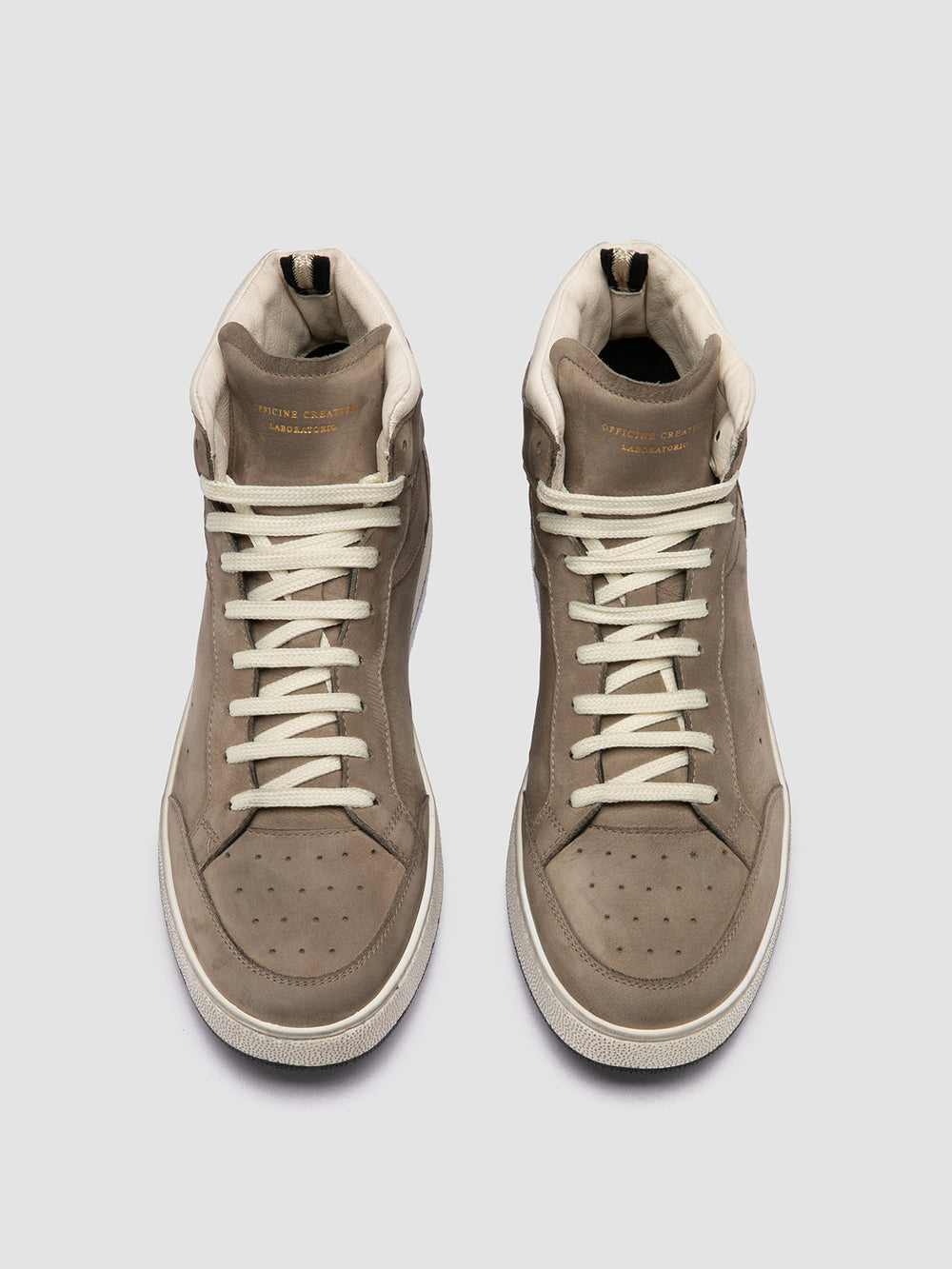 THE ANSWER 004 - Taupe Leather and Suede Sneakers - Image 2